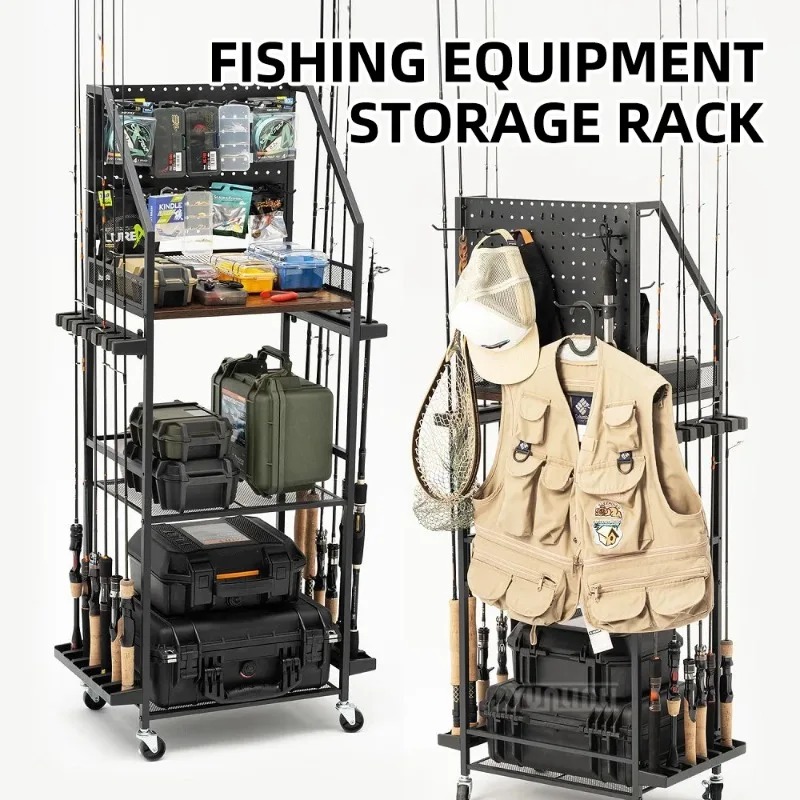 Conventional Reel - Estante para guardar equipos de pesca,